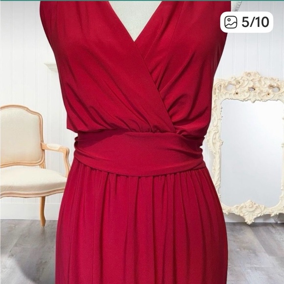 Torrid Red Surplice Poly Spandex Blend Babydoll Cocktail Tunic Top SZ 2X - Picture 6 of 9